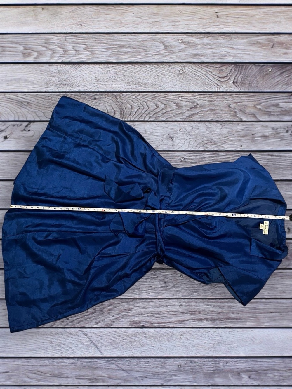 Kim Rogers Midnight Blue Dress with Tie Waist size 16 - Picture 4 of 7